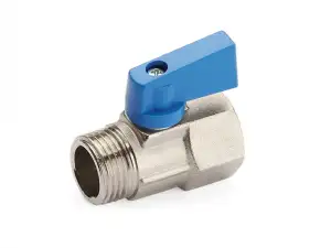 купить Кран шаровый MINI 1/2' нар.-вн. синяя ручка General Fittings