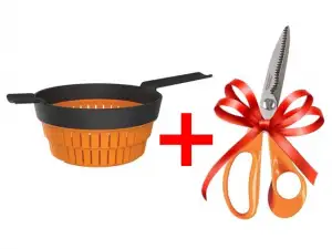 купить Дуршлаг  Functional Form  Fiskars + Ножницы кухонные Classic FISKARS (FISKARS ДОМ)