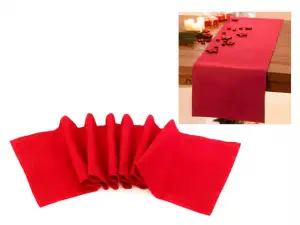 купить Дорожка на стол Assol, 120х40 см, красный, BEROSSI (Состав ткани: 35% хлопок, 65% полиэстер)