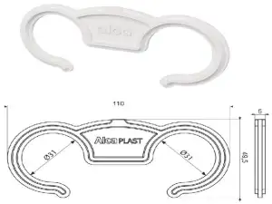 купить Держатель гибкого соединения (уп.10шт), Alcaplast