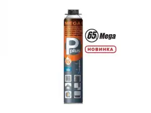 купить Пена монтажная профессиональная всесезонная P PLUS Mega Pistol Foam 65L (980г) (Выход до 65л)