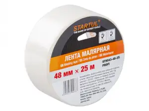 купить Лента малярная 48ммх25м STARTUL PROFI (ST9043-48-25), белая