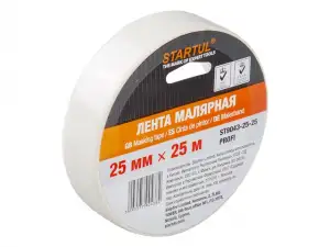 купить Лента малярная 25ммх25м STARTUL PROFI (ST9043-25-25), белая