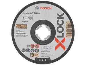 купить Круг отрезной 125х1.0x22.2 мм для нерж. стали X-LOCK Standard for Inox BOSCH ( прямой; подходит для всех типов УШМ)