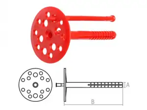 купить Дюбель для теплоизоляции 10х180 мм с пласт. гвоздем (500 шт в карт. уп.) STARFIX