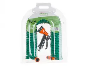 купить Шланг витой 15м + поливочный набор STARTUL GARDEN (ST6015-03) (спиральный)