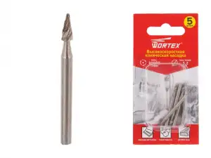 купить Высокоскоростная коническая насадка 3.2 мм WORTEX (раб. диам. 3.2 мм, диам. хвостовика 3.2 мм, 30000 об/мин)