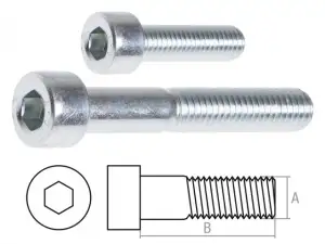 купить Винт М10х40 мм с внутр. шестигр., цинк, кл.пр. 8.8, DIN 912 (30 шт в карт. уп.) STARFIX (неполная резьба)