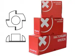 купить Гайка М10/15 врезная, цинк, DIN 1624 (200 шт в карт. уп.) STARFIX