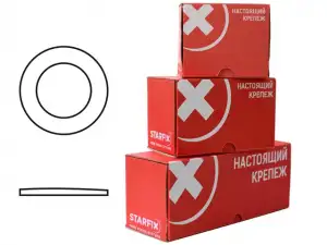 купить Шайба М6 плоская, цинк, DIN 125 (1000 шт в карт. уп.) STARFIX
