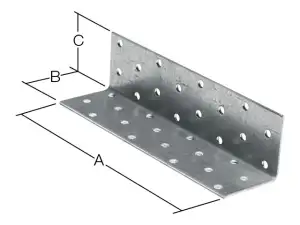 купить Уголок крепежный равносторонний 80х40х40 мм KUR белый цинк STARFIX