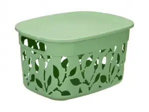 купить Коробка ФЛОРА 5,5 л с крышкой (мята) IDEA