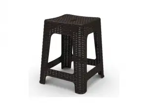 купить Табурет квадратный Rattan, горький шоколад, INGREEN (36,3х36,3х44,8 см)