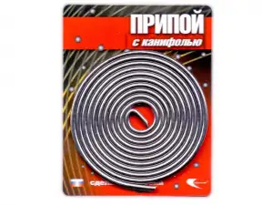купить Припой ПОС 61 трубка, спираль ф2мм, с канифолью (Длина 1 м.) (Векта)