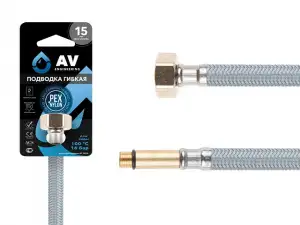 купить Подводка гибкая, Nylon, иголка м10 длинная - гайка 1/2' 60 см AV Engineering