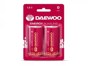 купить Батарейка D LR20EA-2B 1,5V alkaline 2021 BL-2шт DAEWOO ENERGY