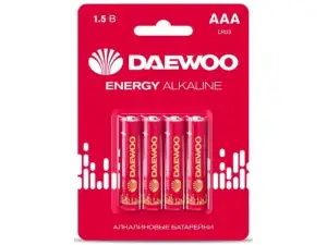 купить Батарейка AAA LR03 1,5V alkaline BL-4шт DAEWOO ENERGY