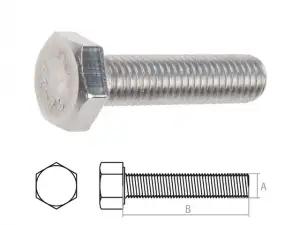 купить Болт М10х50 шестигр., нерж.сталь (А2), DIN 933 (2 шт в зип-локе) STARFIX