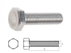 купить Болт М10х70 шестигр., нерж.сталь (А2), DIN 933 (2 шт в зип-локе) STARFIX