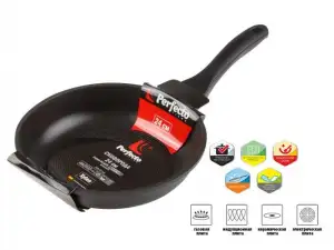 купить Сковорода литая ф 24х5.5 см, алюм., антиприг. покр., серия Black Induction, PERFECTO LINEA (подходит для всех типов плит, включая индукцию)