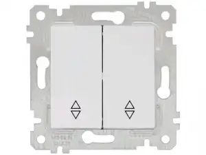 купить Выключатель проходной 2-клав. (скрытый, без рамки, пруж. зажим) белый, RITA, MUTLUSAN (10 A, 250 V, IP 20)