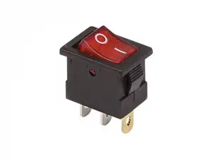 купить Выключатель клав. 12V 15А (3с) ON-OFF красный с подсветкой Mini (уп. 3 шт) (RWB-206-1, SC-768)REXANT