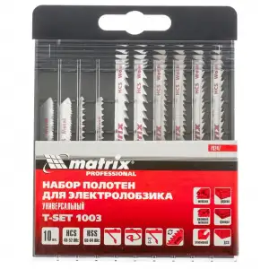 купить Набор полотен для электролобзика универсальный, 10 шт, T-SET1003 Matrix