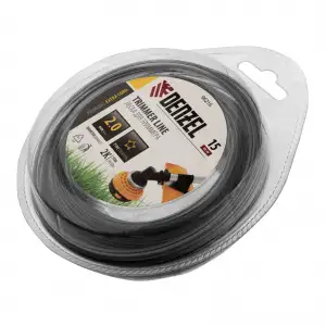 купить Леска для триммера двухкомпонентная звезда, 2,0мм х 15м,  FLEX CORD, DENZEL