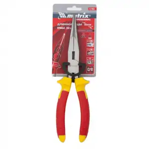 купить Длинногубцы прямые Insulated, 200 мм, двухкомпонентные рукоятки Matrix Professional