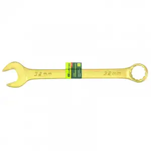 купить Ключ комбинированный, 32 мм, желтый цинк Сибртех