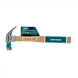 купить Молоток-гвоздодер, 450 г, угол 45, магнит, обрезиненная рукоятка American hickory GROSS