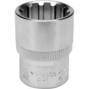 купить Головка торцевая spline 1/2" 6гр. 21мм L38мм CrV на держателе "Yato"