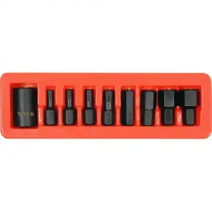 купить Головки-Насадки ударные 1/2" HEX (6-гран.) H6-H19, CrMo, CrV, S2 (набор 9пр.) "Yato"