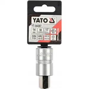 купить Головка 1/2" - вставка HEX 14 L55мм "Yato"