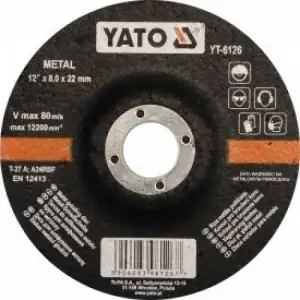 купить Круг для шлифования металла 125х6,0х22мм "Yato"