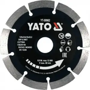 купить Круг алмазный  125x22.2x2.0мм (сегмент) "Yato"