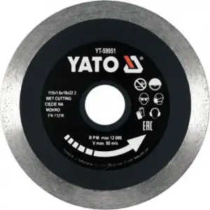 купить Круг алмазный 115x22.2x1.6мм (сплошной) "Yato"