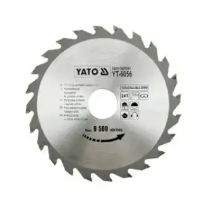купить Диск пильный по дереву 160/30 24T с твердосплавными напайками "Yato"