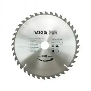 купить Диск пильный по дереву 250/30 40T с твердосплавными напайками "Yato"
