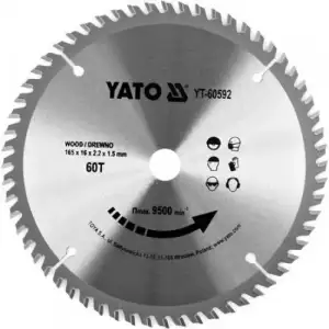 купить Диск пильный по дереву 165/16 60T с твердосплавными напайками "Yato"