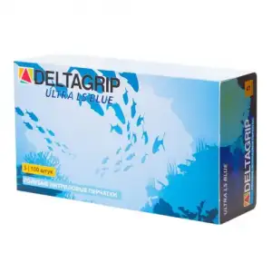 купить GWARD DELTAGRIP Ultra LS Перчатки нитриловые неопудренные синего цвета (размер  9 (L))