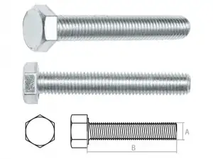 купить Болт М6х20 мм шестигр., цинк, кл.пр. 5.8, DIN 933 (250 шт в карт. уп.) STARFIX