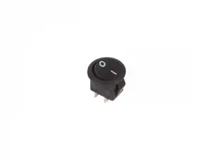 купить Выключатель клавишный круглый 250V 3А (2с) ON-OFF черный Micro (уп. 5 шт.) (RWB-105, SC-214) REXANT