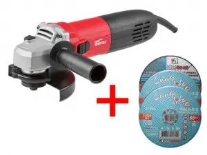 купить Одноручная углошлифмашина WORTEX AG 1213-3 E в кор.+ АКЦИЯ! 2 отр. и 1 обдир. круг в подарок! (2 отр. и 1 обдир. круг в подарок!)