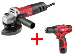 купить Одноручная углошлифмашина WORTEX AG 1209 в кор. + АКЦИЯ (аккум. дредь.шур.) (+ Аккум. дрель-шуруповерт WORTEX BD 1213 Li в кор. со скидкой!)