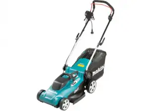 купить Газонокосилка электрическая MAKITA ELM 3720 (1400 Вт, шир. 370 мм, выс. 20-55 мм, пластм. корпус, без мульчир., травосборник 40 л)