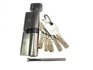 купить Евроцилиндр с вертушкой DORMA CBR-1 60 (30x30В) никель (перфорированный ключ)