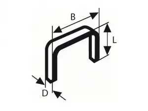 купить Скобы 10 мм тип 53 ( 1000 шт.) BOSCH