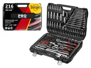 купить Набор головок и ключей 216пр. 1/4",3/8",1/2" PRO STARTUL STUTTGART (PRO-216S) (6 граней)