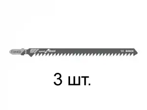 купить Пилка лобз. по дереву T344D (3 шт.) BOSCH (пропил прямой, грубый, быстрый рез)